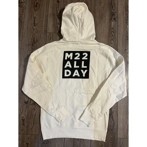 M22 ALL DAY Michigan Hoodie Sweatshirt Small Ivory M22 Highway